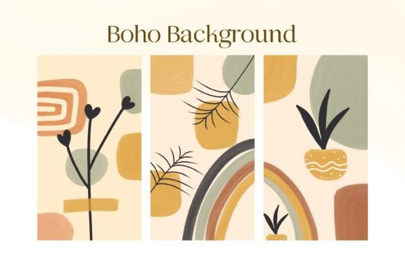 Download Bohemian Art Background Set - Bohemian art Collection